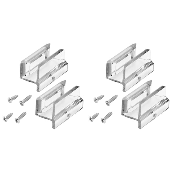 Sliding Shower Door Bottom Guide for Sliding Shower Door (Top Hung) Shower Door Guide, 3/8 in Channels(4 Pack)