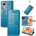 thumbnail image 5 of Wallet Case for Xiaomi 12,Cat Dog Cartoon Cute Style with ID Card Holder PU Leather Flip Phone Cover for Xiaomi 12      Blue, 5 of 14