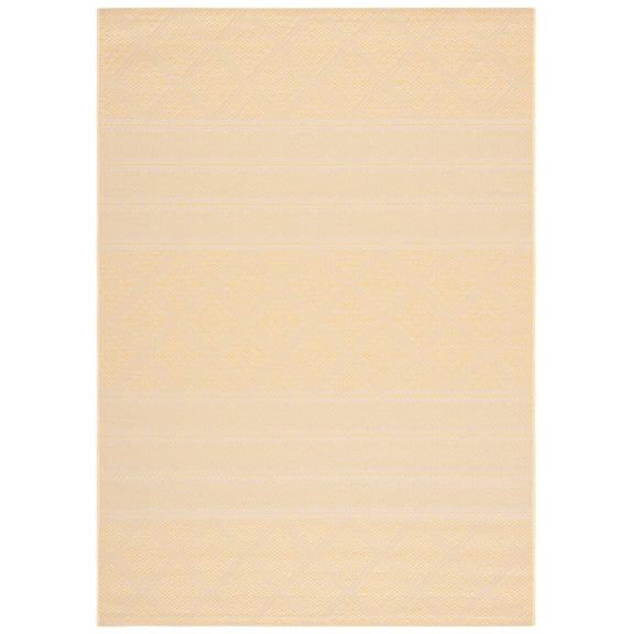 Safavieh Courtyard Asa Geometric Indoor/Outdoor Area Rug, Beige/Gold, 4' x 5'7"