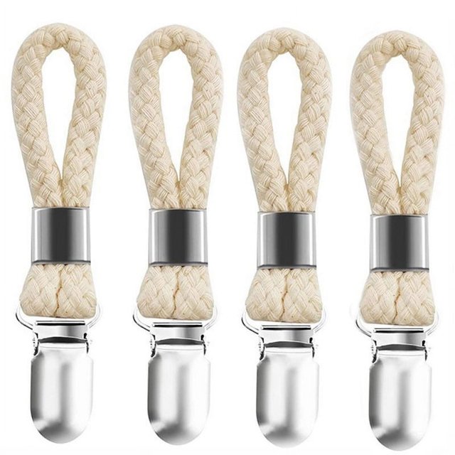 4 Uds. Clip para colgar toallas de té, colgador de toallas de Metal con lazo de algodón, gancho para toallas de mano para el hogar, cocina, baño, toallas colgantes