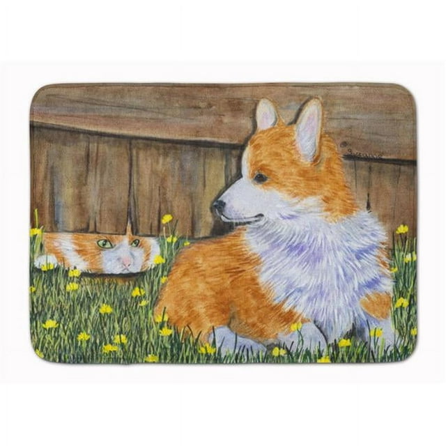 Carolines Treasures SS8213RUG Corgi Machine Washable Memory Foam Mat