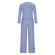 thumbnail image 5 of ICHUANYI Clearance Women's Summer New Solid Color Fashion Set Casual Solid Cotton Linen Sleeveless Two Piece Set(Blue, L) ICHUANYI WER2023081501832, 5 of 6