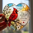 thumbnail image 5 of Cardinal Stained Acrylic Window Hanging, 8 Inch Sun Catchers Art Cardinal Decor Indoor Window, Decorative Suncatchers Hanging Ornaments Home Garden Gift for Housewarming Festival (Heart), 5 of 9