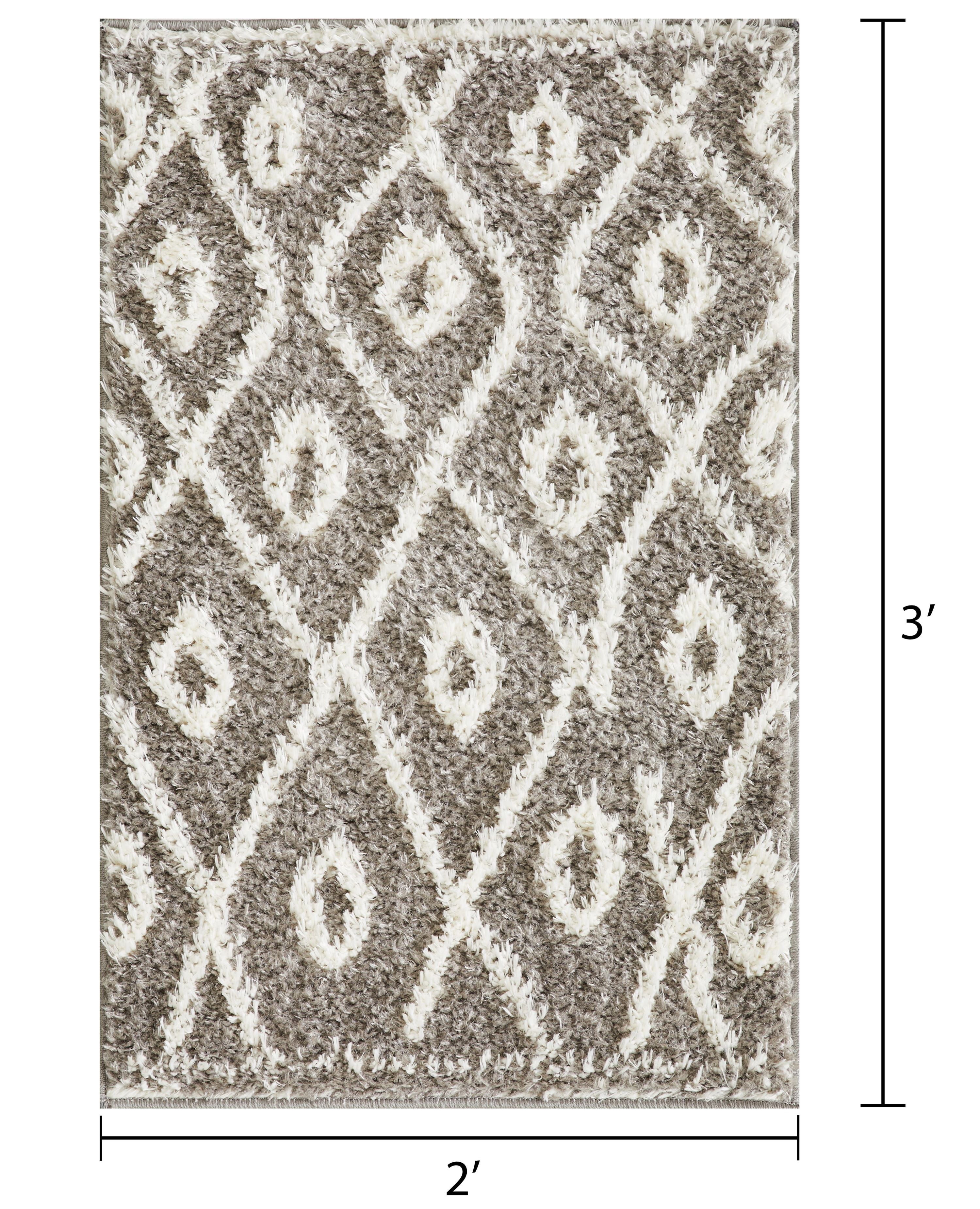 Loomaknoti Vemoa Avonako 2' x 3' Gray Geometric Indoor Accent Rug