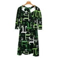 thumbnail image 4 of Pieces Of Pi (Vert) Robe à Encolure Carrée Douce Robe d'Été Femme Élégante Imprimé Licou Robe Pi Math Pi Day Geek Nerdy, 4 of 5