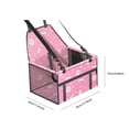 thumbnail image 3 of Bolsa de asiento de coche plegable gato perro asiento elevador hamaca cojín Pet Protector (rosa), 3 of 5