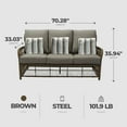 thumbnail image 3 of Four Seasons Courtyard Positano 3 Seater All Weather Wicker Loveseat, Beige, 3 of 6