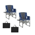 thumbnail image 2 of Luku Folding Camping Chair for Adults, Heavy Duty Director Chair with Side Table, Pocket & Cup Holder, 2 of 9