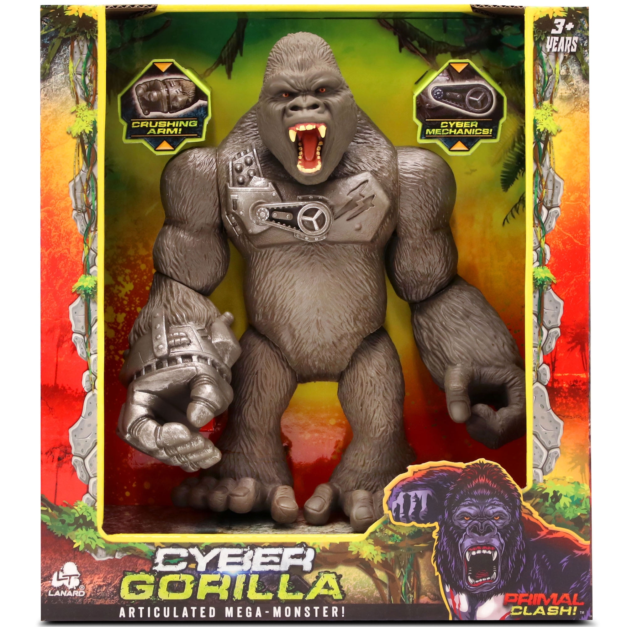 Lanard - Jurassic Clash Mega Monster Cyber Gorilla Articulated Action  Figure - Walmart.com