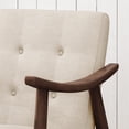 thumbnail image 3 of Noble House Morena Fabric Tufted Accent Club Chair, Beige, 3 of 10
