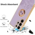 thumbnail image 4 of for Samsung Galaxy S23 Ultra Case with Ring Holder Kickstand [with Magnetic] Soft TPU Shockproof Electroplated Protective Slim Phone Case for Galaxy S23 Ultra Purple Astronaut, 4 of 12