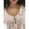 thumbnail image 4 of No Boundaries Ruffle Woven Top, Women's, 4 of 5