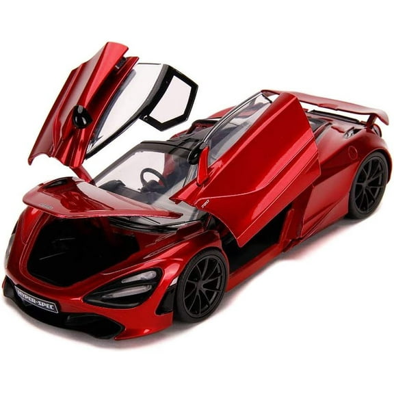 McLaren 720S RHD (Right Hand Drive) Candy Red with Black Top "Hyper-Spec" Series 1/24 Diecast Model Car by Jada