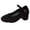 Black, variant on Women Pumps Traditional Dancing Shoes Heel Buckle Design Elegant Bridal Shoes Classic Ballerinas Comfortable Footwear For Dance And Formal Occasions ,Us Size:9