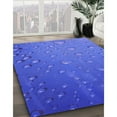 thumbnail image 3 of Ahgly Company Machine Washable Indoor Round Transitional Light Slate Blue Area Rugs, 5' Round, 3 of 7