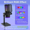 thumbnail image 3 of ZealSound Gaming USB Microphone with RGB Light, Noise Cancelling, Echo and Mute Control, Plug & Play Condenser Mic for PC, Streaming, Podcast, and Recording on Mac & Window, 3 of 9