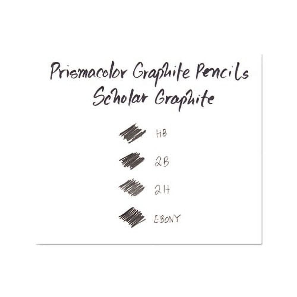 Graphite Pencil Drawing Set - 4 Pencils & 1 Eraser - Prismacolor Scholar