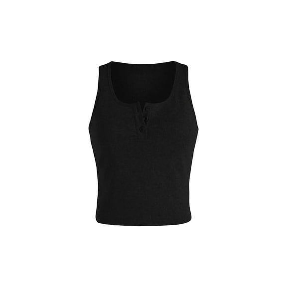 Basic Button Detailed Crop Top