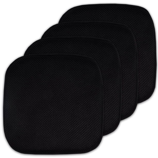 Cojín para silla Sweet Home Collection, espuma viscoelástica, 40 x 40 cm, color negro