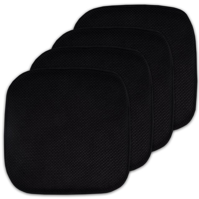 Cojín para silla Sweet Home Collection, espuma viscoelástica, 40 x 40 cm, color negro