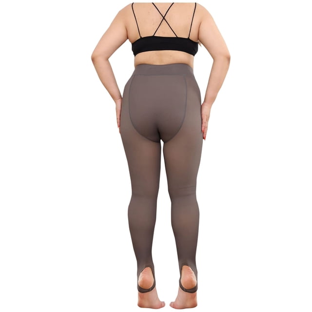 HBFAGFB Collants pour Femmes, Bas Qui Marchent à Travers la Viande, Bas de Base, Grande Taille, Collants Gris