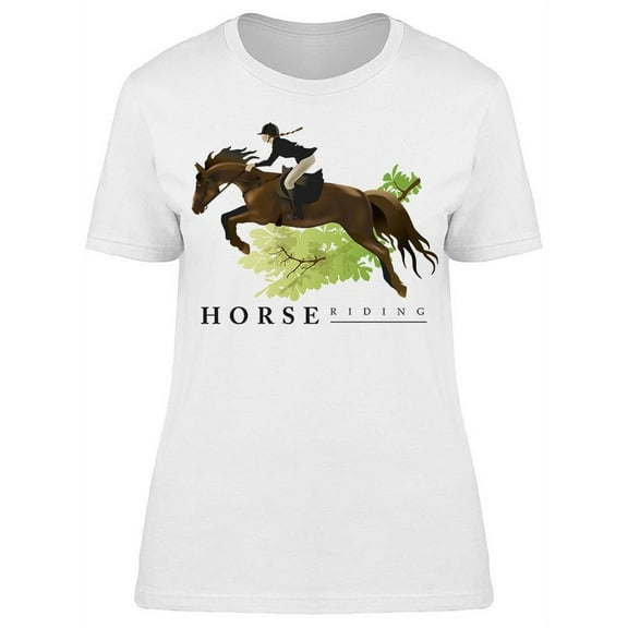 Banner. Horse Riding T-Shirt Women -Image by Shutterstock, Female Medium