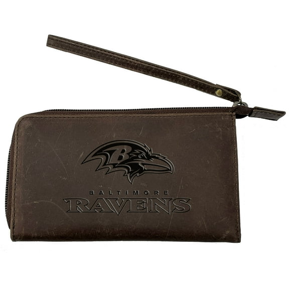 Brown Baltimore Ravens Cell Phone Wristlet Wallet