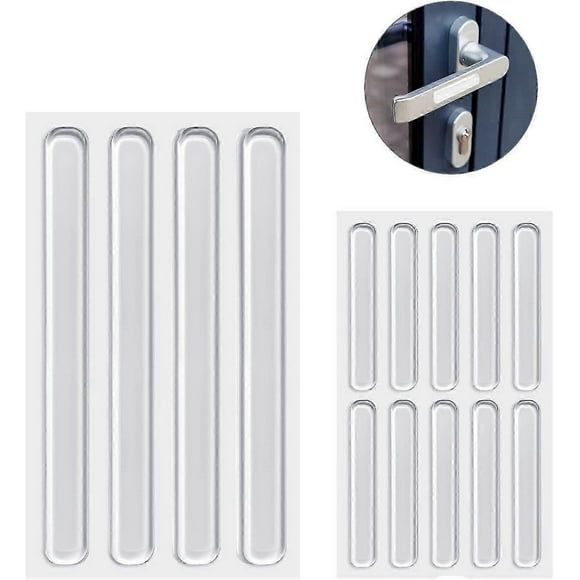 14 Pcs Cabinet Door Bumpers, Silicone Clear Furniture Bumper Strips, Adhesive Bumper Pads Clear Bumper