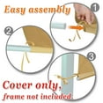 thumbnail image 4 of ALUVIERA Pergola Replacement Canopy Universal Pergola Canopy Replacement Top Cover for Pergola Structure, Frame NOT included (17x 6.7 Ft,Tan), 4 of 5