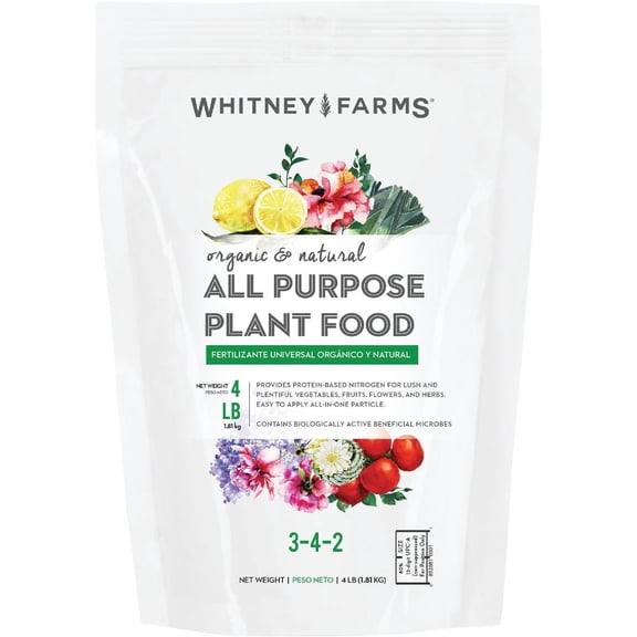 Scotts Organic & Natural All-Purpose Plant Food - Natural Fertilizer - 4 lbs — Outdoor & Indoor Plant Use, Easy Application