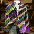 thumbnail image 4 of Mardi Gras blazer for men Corduroy Jacket Carnival Velvet For Formal Events And Business Casual Wear With Modern Tailored Fit And Stylish Design, 4 of 4