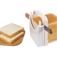 thumbnail image 1 of Guide Trancheuse Pliable et Réglable pour Pain, Grille-Pain Maison, Machine à Sandwich, Coupe-Pain avec Guide de Coupe (Blanc), 1 of 7