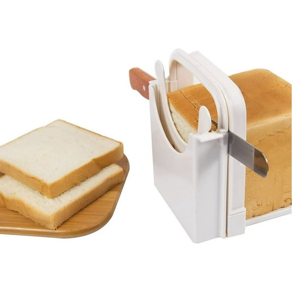 Bread slicer, bread slicers for homemade bread, adjustable bread slicer for bread maker, foldable bread slicer with cutting guide