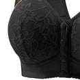 thumbnail image 3 of XRoczxe Women Front Closure Lace Bra Wide Shoulder Straps Wire Free Supportive Non Sag Comfort Everyday Underwear Multiple Solid Colors, 3 of 4