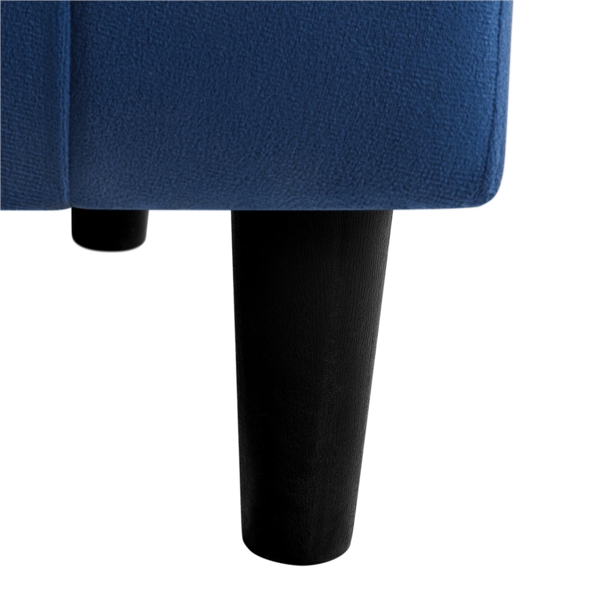 Alden Design Upholstered Barrel Accent Chair for Livingroom, Blue Velvet