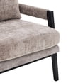 thumbnail image 4 of Grey Mid-century Modern Chenille Armchair - Solid Wood Frame, Removable , Seating, Enchanting In Construction, Back Support, Soft Seat, 4 of 4