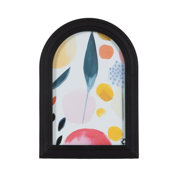 DesignOvation 4x6 Arch Black Decorative Tabletop Picture Frame