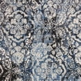thumbnail image 2 of 8' X 11' Blue Black and Ivory Abstract Power Loom Distressed Area Rug, 2 of 11