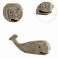 thumbnail image 5 of Wooden Whale Sculpture Nautical Decoration Housewarming Gift Desk Statue Entrance Office Animal, 5 of 6