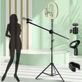 thumbnail image 5 of Dual-Phone Tripod for Live Streaming, Meetings, Travel - Sturdy Iron, Adjustable to 67", Portable Foldable Stand for Hiking, 5 of 11