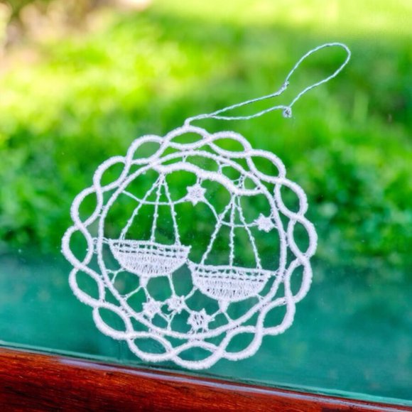 Zodiac Lace Ornament Libra