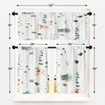 thumbnail image 3 of Green Flowers Kitchen Window Curtains Valance and Tier Set 36 Inch, Watercolor Beige Floral 3 Piece Set Short Curtains for Window, Spring Window Treatment Tiers for Living Room Bedroom, 3 of 6