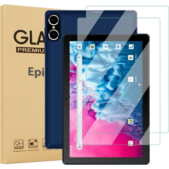 elitegadget 2-Pack Glass Screen Protector For Vortex BTAB10 Tablet 10.1 Inch - Tempered Glass Film High Definition 9H Hardness