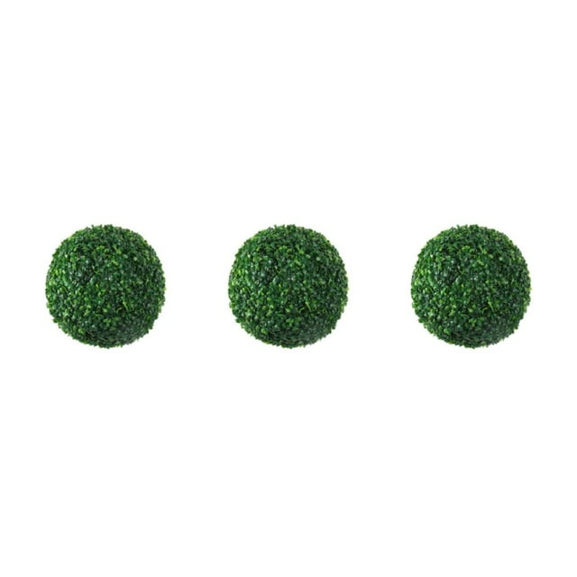 Transemion Versatile Simulate Plastic Leave Ball Realistic Appearance Green Indoor green 30cm 3Set