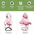 thumbnail image 6 of Cauagu Flamingo Pattern Winter Pet Hoodie Sweatshirts- Dog Hoodie Sweater with Leash Hole - Cute Dog Hoodie - Pet Clothes Puppy Cat Custume -Large, 6 of 8