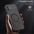 thumbnail image 4 of Mantto for iPhone 12 Case Compatible with MagSafe Charging, Vegan PU Leather Slim Classic Luxury Elegant Thin Drop Protection Protective Cover for iPhone 12, Gray, 4 of 9