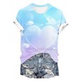 thumbnail image 4 of MEICHEN Women's Round Neck Short Sleeved T Shirt Loose Fashionable Casual Printed Top Summer Trendy Clothing for Women, 4 of 4