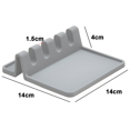 thumbnail image 2 of Silicone Spoon Rest, For Stove Top Kitchen Counter, Utensil Rest With Drip Pad Slots & Spoon Holder, 2 of 5