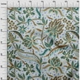 thumbnail image 3 of oneOone Cotton Poplin Twill Brown Fabric Jacobean Floral Sewing Material Print Fabric By The Yard 56 Inch Wide, 3 of 4