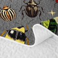 thumbnail image 5 of Erosebridal Cute Beetles Twin Quilt Set,Dreamy Bug Theme Twin Coverlet Set,Gray Green,2 Pieces,1 Bedspread and 1 Pillowcase, 5 of 7